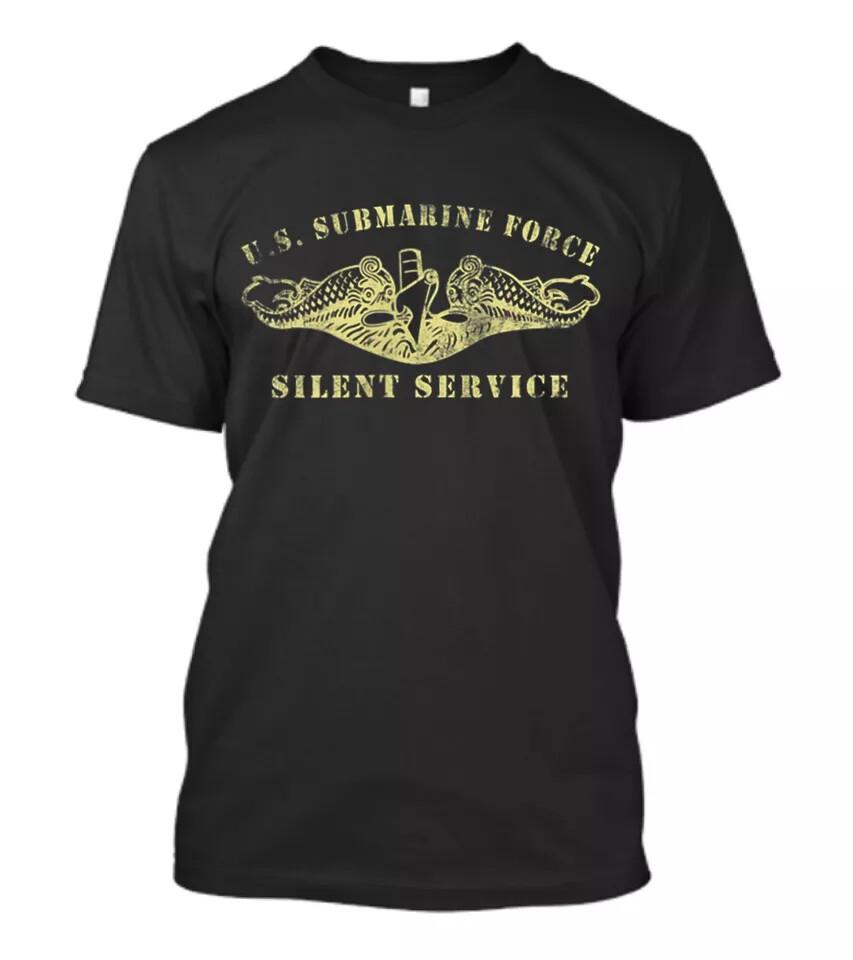 Dark US Navy Submarine Veteran Silent Service Black T Shirt S-5XL,black color Unisex T-Shirt XXL