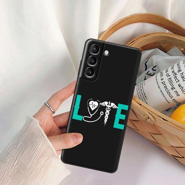 Nurse Medical Medicine Health Heart Stethoscope Phone Case For Samsung Galaxy S24 S23 Ultra 5G S26 S21 FE S25 5G S22 Plus Covers