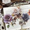 Journamm 8pcs/pack Rose Stickers Junk Journal Supplies Collage Materials DIY Scrapbooking Supplies Aesthetics Sticker Stationery