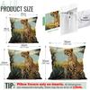 African Animals Cushions Pillowcase Polyester Cushion Cover Throw Pillow Pillowcover Home Car Sofa Decor