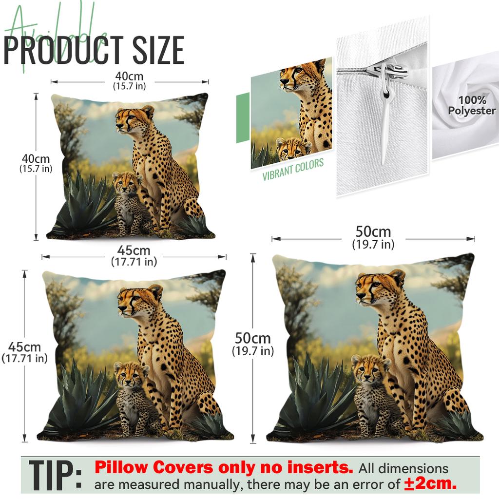 African Animals Cushions Pillowcase Polyester Cushion Cover Throw Pillow Pillowcover Home Car Sofa Decor