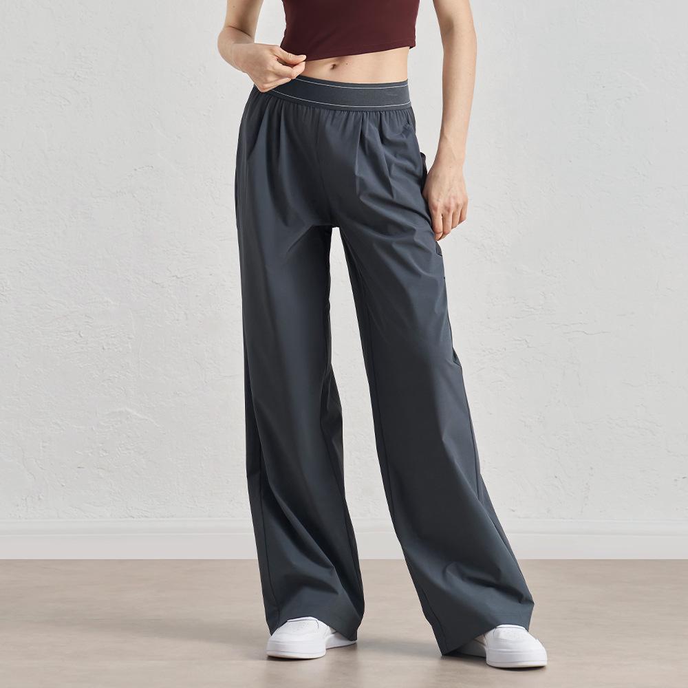 

Женские весенние тканые спортивные брюки прямого кроя - Свободные, стройнящие, с широкими штанинами, повседневного кроя XL