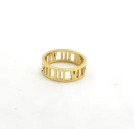 Anello Minimalista in Acciaio Inossidabile a Forma di Cuore Amore Vuoto per Donne Anelli con Zirconi Intarsiati Colore Oro Impermeabile Gioielli Moda Romantica