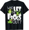 Who Let The Frogs Out - Humorous Frog Lover T-Shirt for Amphibian Fans - Small