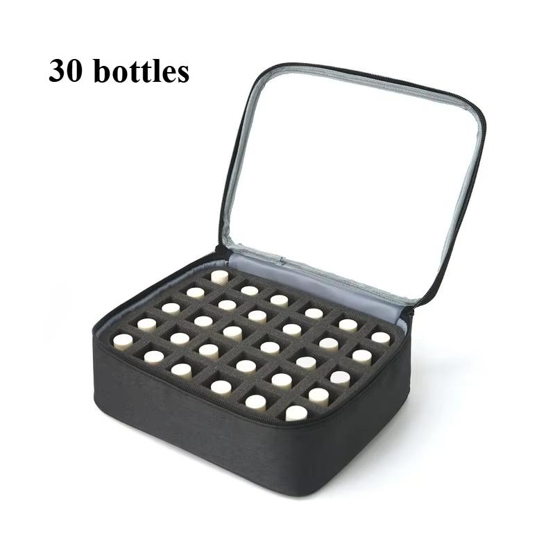 40 Grids Nail Polish Storage Bag Essential Oil Case Portable Cosmetic Large Handbag Organizer with Handle for Travel Nail salon