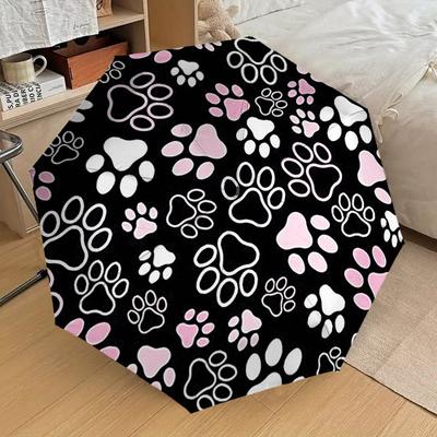 1pc Paw Prints Pattern Umbrella Design Automatic Opening and Closing Umbrella, High-quality Travel Umbrella, Lightweight and Portable, -08