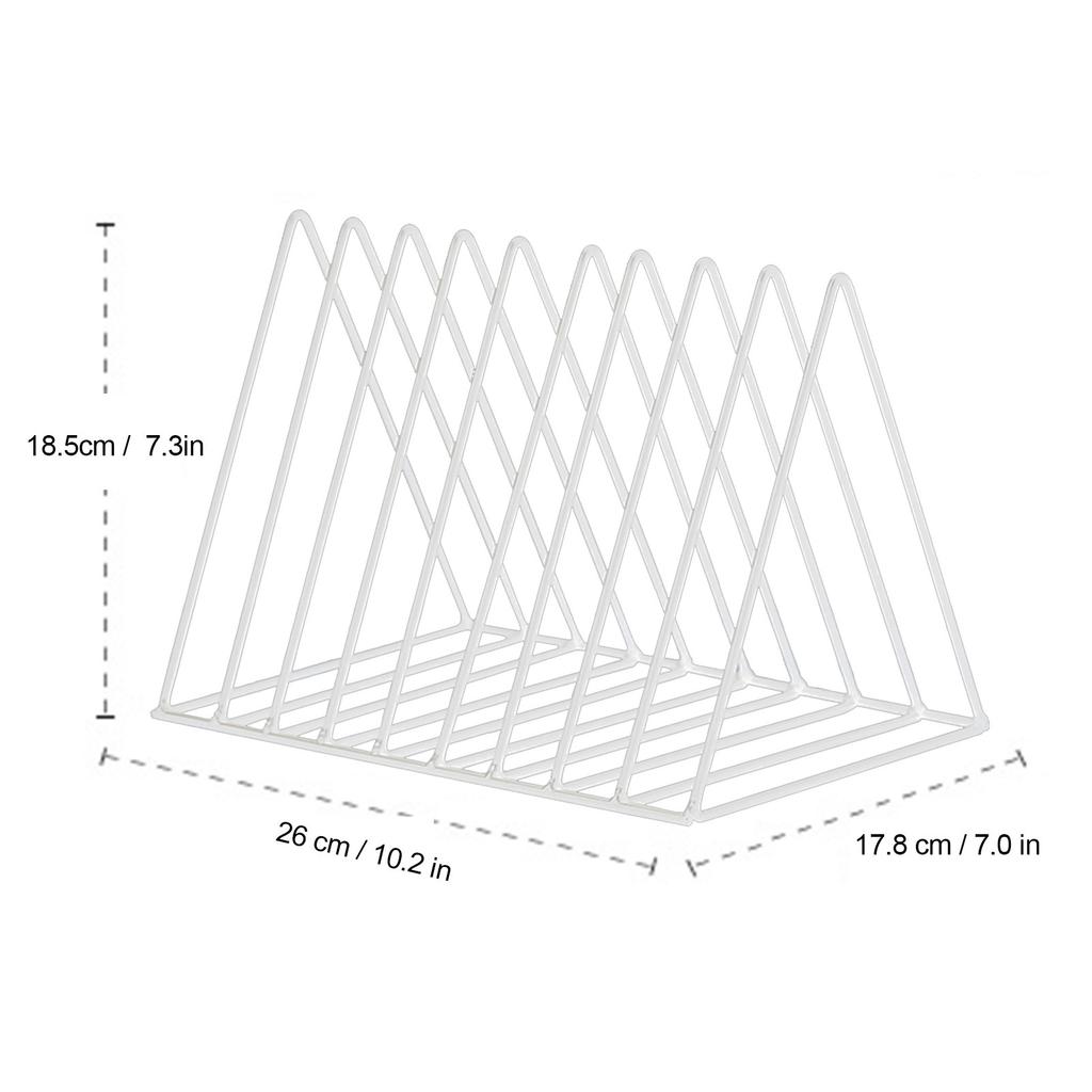 Desktop Rack Rustproof Simple Geometric Iron File Holder Decoration for Study Living Room