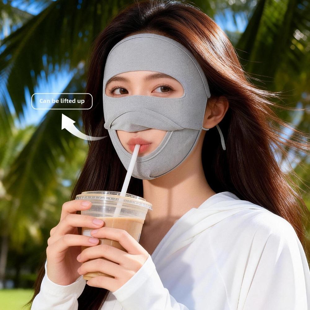 Elastic Ice Silk Face Cover Face Covering Face Mask New Sunscreen Veil  for Outdoor Activities