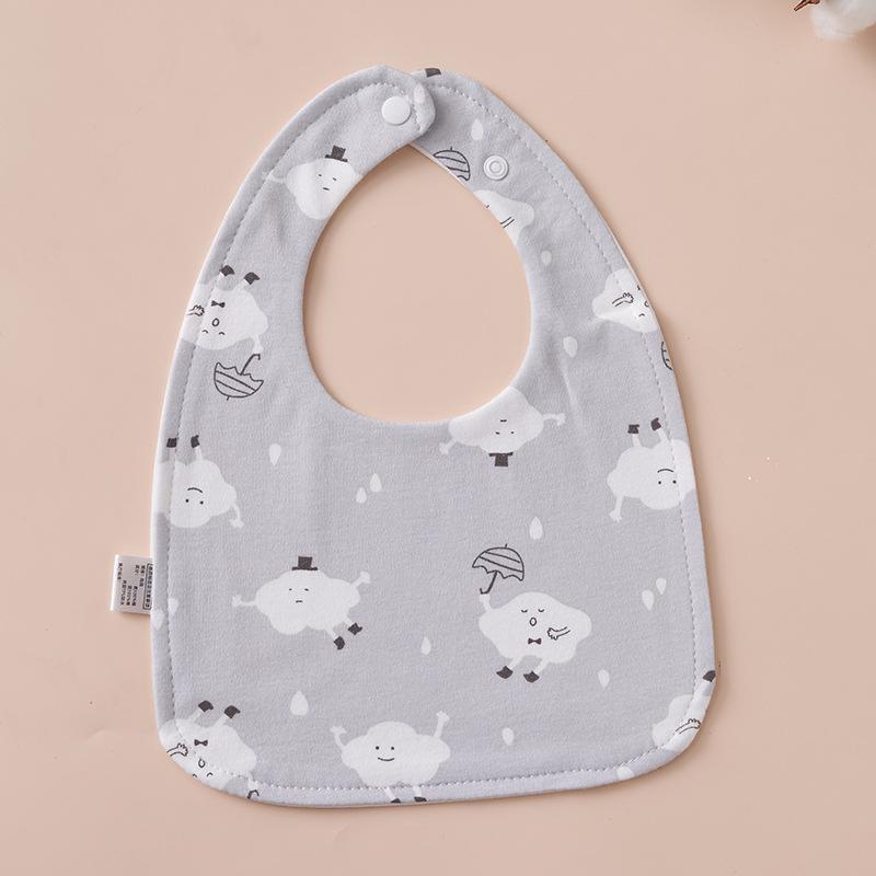 U-Shaped Pure Cotton Bib - Super Soft, Waterproof, Adjustable for Newborns, Ideal for Autumn/Winter