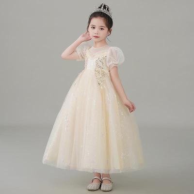 Summer Girls' Long Princess Wedding and Evening Gown