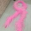 Růžové peříčkové boa Nadýchaná řemeslná dekorace 6,6 stopy dlouhé