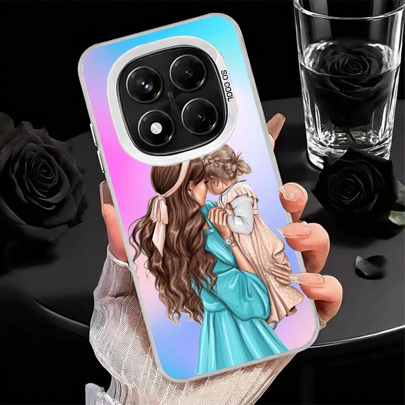 

Girl Mom Baby Color Design Shockproof Phone Case for Xiaomi Redmi Note 15 14 13 12 Pro Plus 11 11S 11T 5G Cover Anti Fall Fundas Redmi Note 12 4G
