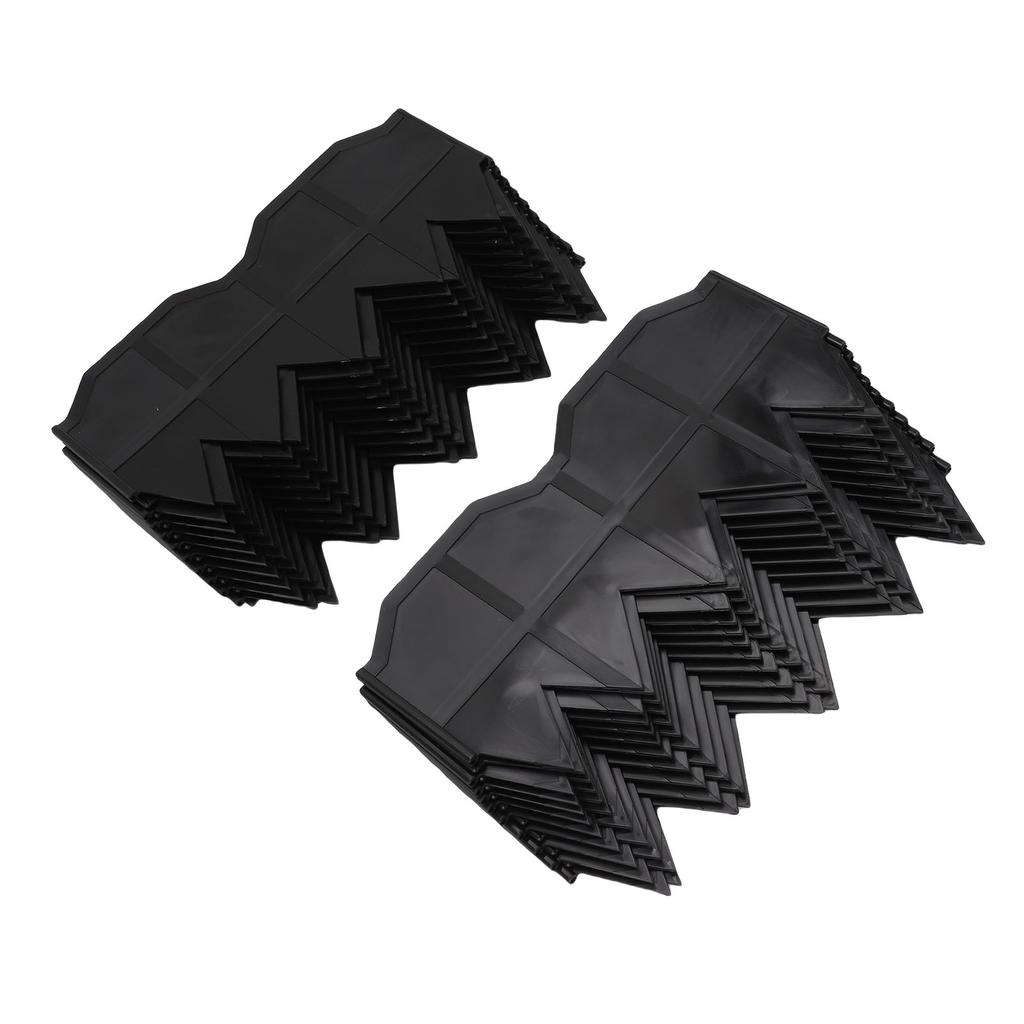 40 szt. Obrzeże ogrodowe Krawężnik Łatwy w instalacji Krawężnik krajobrazowy Czarny plastikowy płotek ogrodowy na zewnątrz