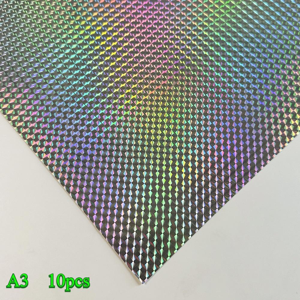 Laser Flash Paper Cross Border Hot SaleColorful ThickLaser Paper Gold SilverCard Paper Craft Paper Aluminum Foil PET MirrorPaper