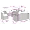 9 Piece Grey Garden Sofa Set with Cushions Poly Rattan