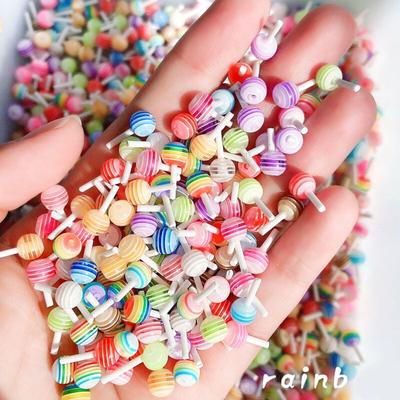 5Pcs Lollipop Shape Nail Decoration Nail Art Design Jewelry Accessories Manicure Tool