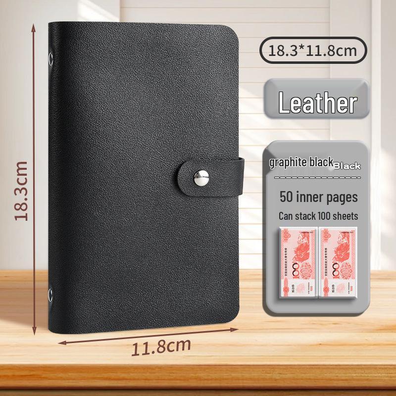 International Currency and Coin Collection Album with Money Clip and Ledger