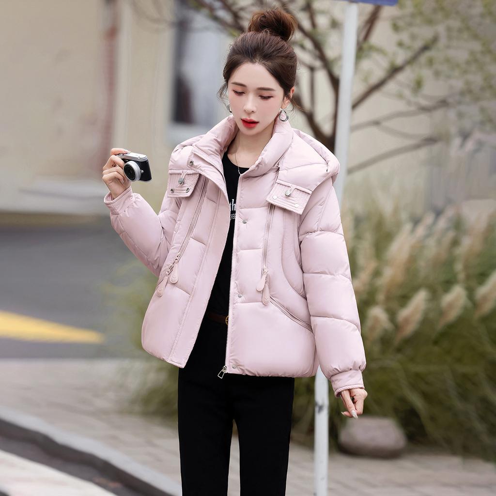 New winter hooded versatile down cotton-padded clothes women's loose small thickened warm women's cotton-padded jacket