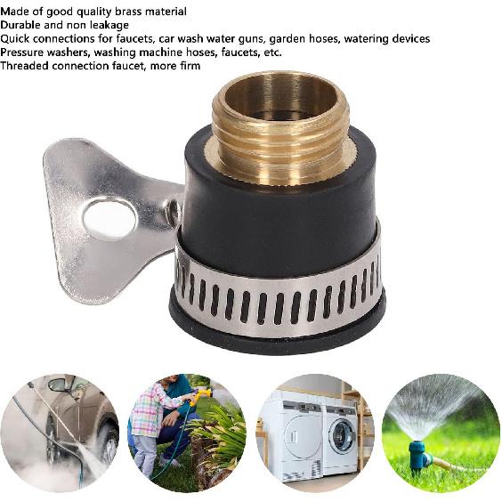 Faucet Connector Universal Tap Connector Adapter Sink Brass Garden Hose Attachment for Spray Bottles Garden Hose Splitters