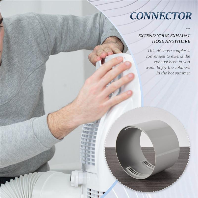 ABGR-Portable Air Conditioner Exhaust Hose Coupler Window Adapter AC Unit Tube Connector Parts & Accessories
