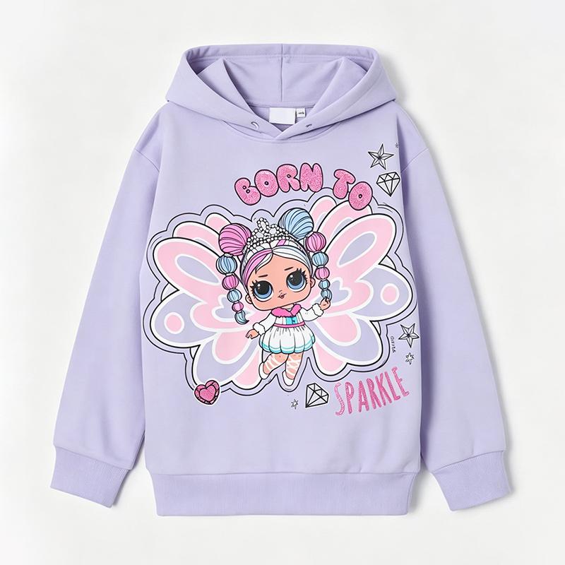 2026 Autumn Girls Hoodies Cartoon Print Childrens lol girls Winter Long Sleeve Sweatshirt Cute Girls Hoodies 100