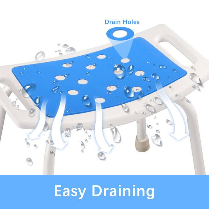 Non-slip Bathroom Bath Chair Stool Cushion Elderly Bath Tub Shower Chair Bench Stool Seat Safe Non-Slip Bath Cushion for Chair