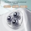 Transparent Three-Ball Universal Wheel Bedside Storage Box with Wear-Resistant, High Load-Bearing Pulley