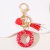 Roter A-Z Alphabet Initialen Schlüsselanhänger Niedliches Herz Quaste Harz Anhänger Schlüsselringe Handtaschen Anhänger Auto Anhänger Anhänger Frauen Geschenke