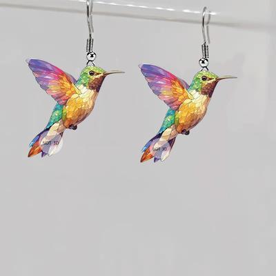 Bunte süße Vogelohrringe