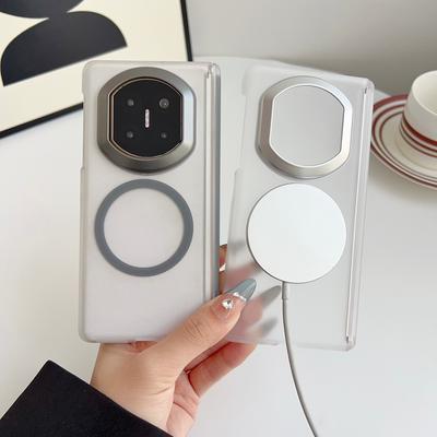 For Huawei Mate X7 X6 X5 X3 Case Protective Matte Clear Magsafe Circle Pattern Mobile Phone Back Cover