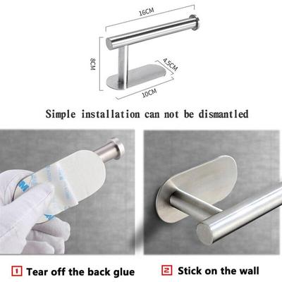 Toilet Wall Mount Toilet Paper Holder Stainless Steel Bathroom Kitchen Roll Paper Accessory Tissue Towel Accessories Holders