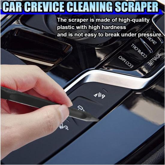 3PCS Plastic Scraper Tool - Multi-Purpose Non-Scratch Scrapers Cleaning Tool for Tight Spaces - Pen-Shaped Label Sticker Remover Scraper for Car