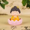 Resin Buddha Blessing Bodhisattva Lotus Figurine Car Ornament Mini Decor Gift