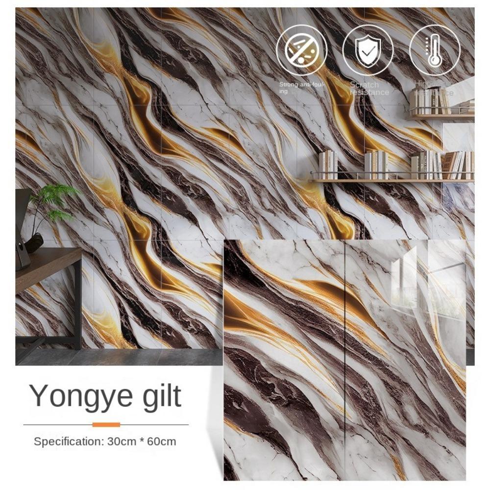Self Adhesive Wall Stickers 30x60cm Floor Tile Sticker New Marble Tiles  Kitchen Decoration