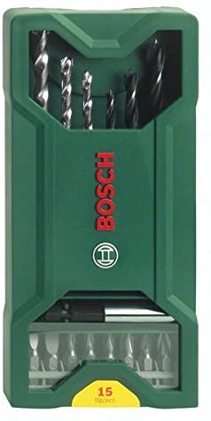 Wood And Concrete Drill Set + Bits 15 Pcs - B 2607019579