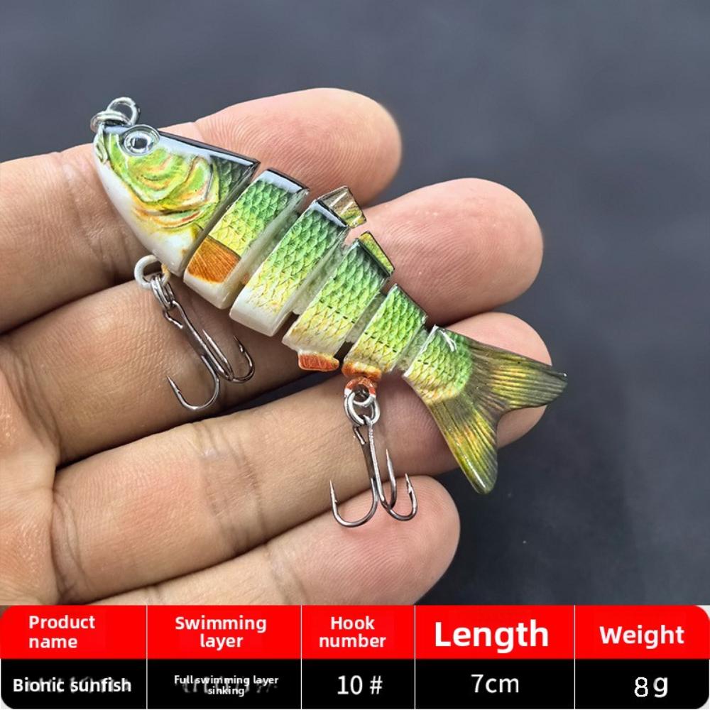 Simulierter mehrteiliger Fisch 7cm-6 Abschnitte Luya-Köder, Hardbait und Kunstköder