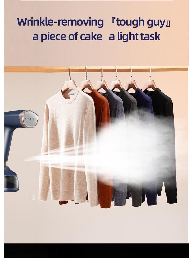 Compact Digital Garment Steamer & Iron with Folding Design - Handheld All-in-One for Household Use