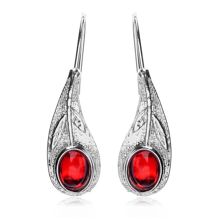 

BlingBay Women s Dangle Earrings Vintage Leaf Leaves Gemstone Teardrop Earrings Girls Party Birthday Jewelry Gift