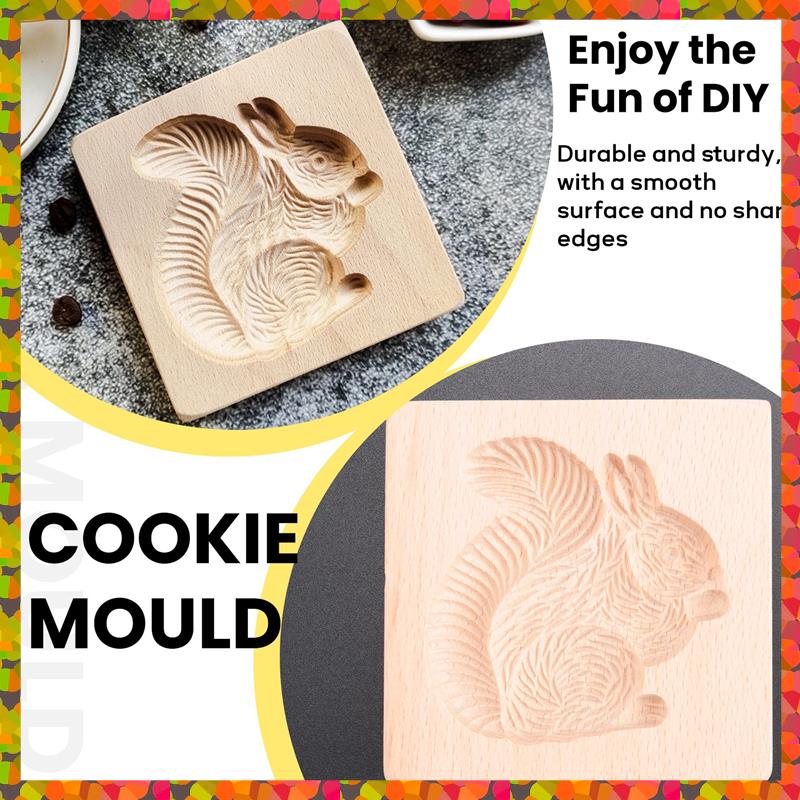 Promotion! Cookie Mold Shortbread Mold Wooden Biscuit Cutter Cookie Mold Cutter Gingerbread Biscuit Shortbread Mold