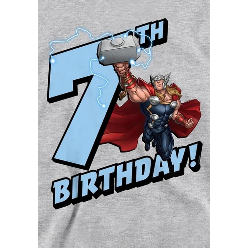 Marvel Childrens/Kids Thor Heather 7th Birthday Hoodie