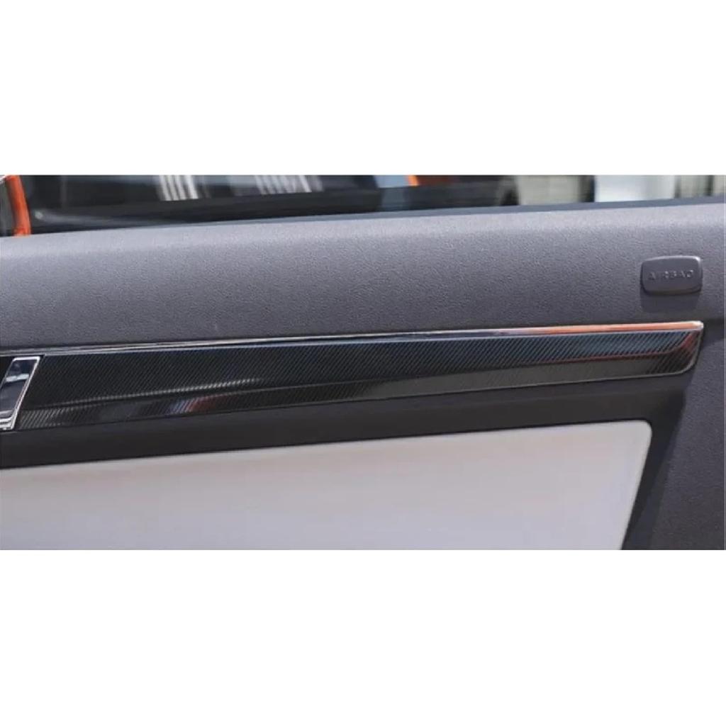 Carbon Fiber Car Interior Door Handle Panel Strips Cover Trim Compatible with Mercedes Benz E Class Coupe W207 C207 E200 e260 E350 Accessory