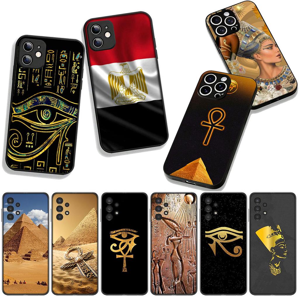 Anubis Ankh Egypt Nefertiti Flag for Samsung Galaxy A25 A37 A57 A12 A14 A31 A50 A51 A70 A71 A72 A21S A04 M15 Note 20 9 8 10 Case