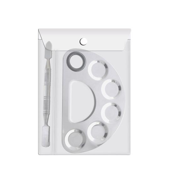 Mixing Plate Smooth Surface Multifunctional Various Shapes Stainless Steel Makeup Mixing Color Palette for Cosmetic