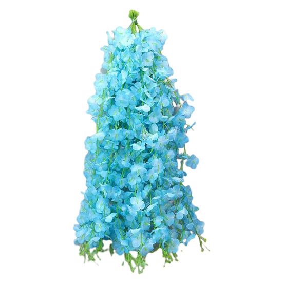 10Pcs Artificial Wisteria Vine Indoor Outdoor Wall Hanging Fake Flower Garland Home Wedding Party Festival Simulated Floral Decoration