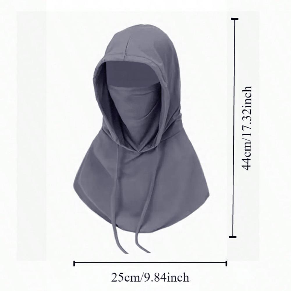 Lightweight Semi-Transparent Full Face Sun Protection Hat, Breathable Outdoor Hiking Camping UV Protection Neck Cover