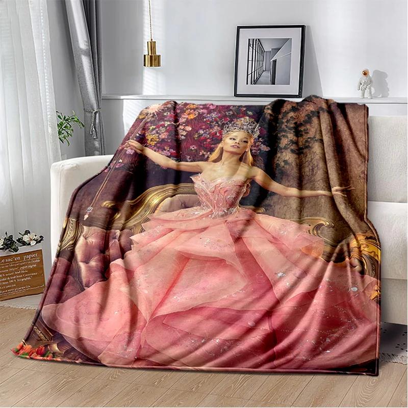 3D Glinda Musical Movie Wicked Cartoon Soft Plush Blanket,Flannel Blanket Throw Blanket for Living Room Bedroom Bed Sofa Cover