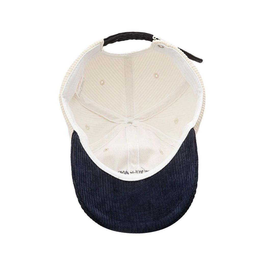 Berretto da baseball in velluto a coste color block con ricamo per donna Kpop cappello invernale da donna cotone snapback berretto da baseball da uomo cappello da sole