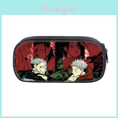 Jujutsu Kaisen Anime Character Print Student Single Layer Stationery Storage Bag For Boys And Girls