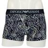 Emporio Armani Classic Pattern Mix Boxer Shorts, Front Closure, EU Size, Men's, Navy, 54045049