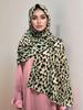Leopard Snake Print Hijab Muslim Women Chiffon Scarf Breathable Malaysian Headscarf Wraps Shawls Tudung Bawal
